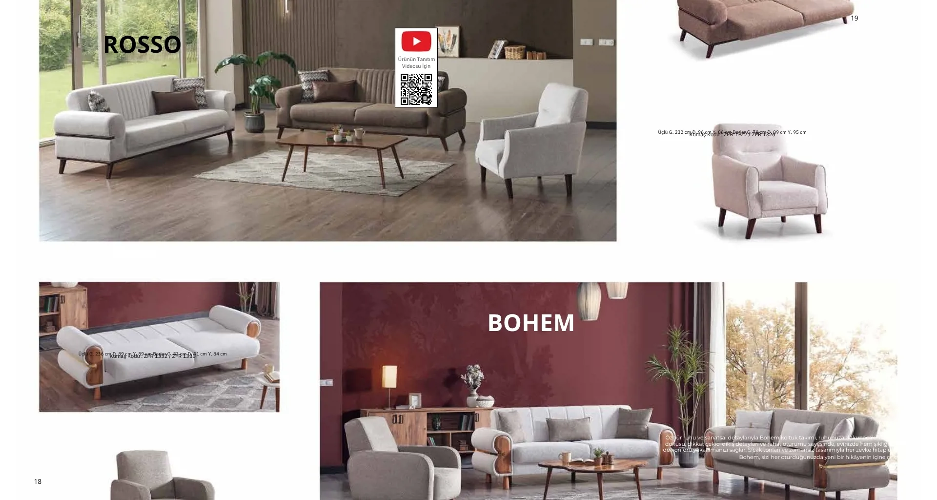 Rosso ve Bohem Koltuk Takımı