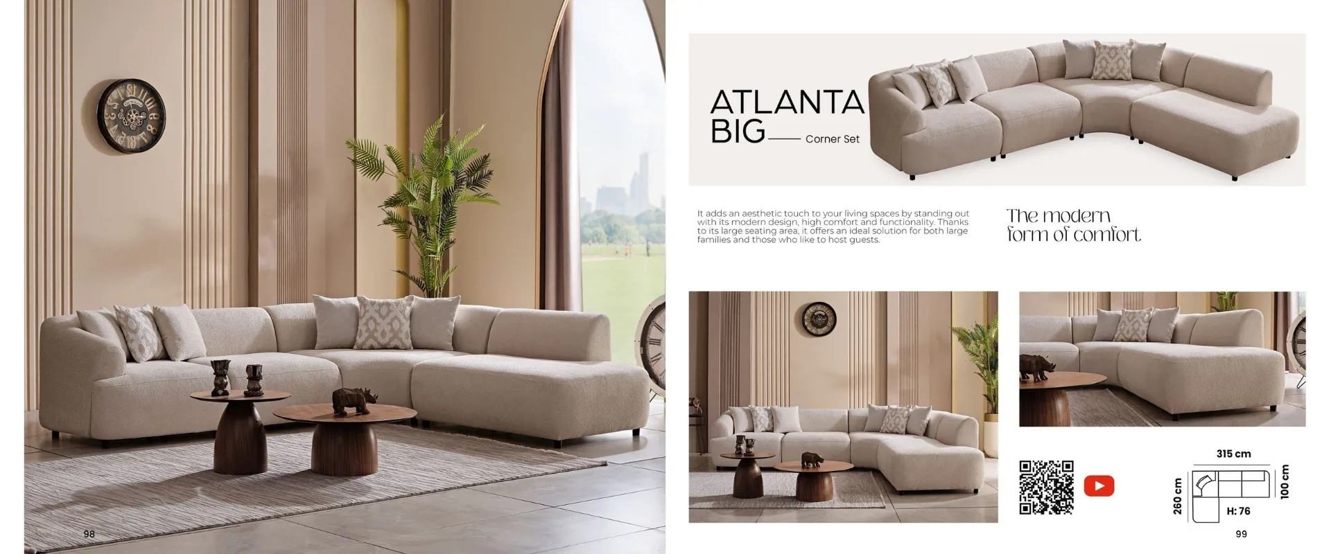Atlanta Big Köşe Koltuk Takımı