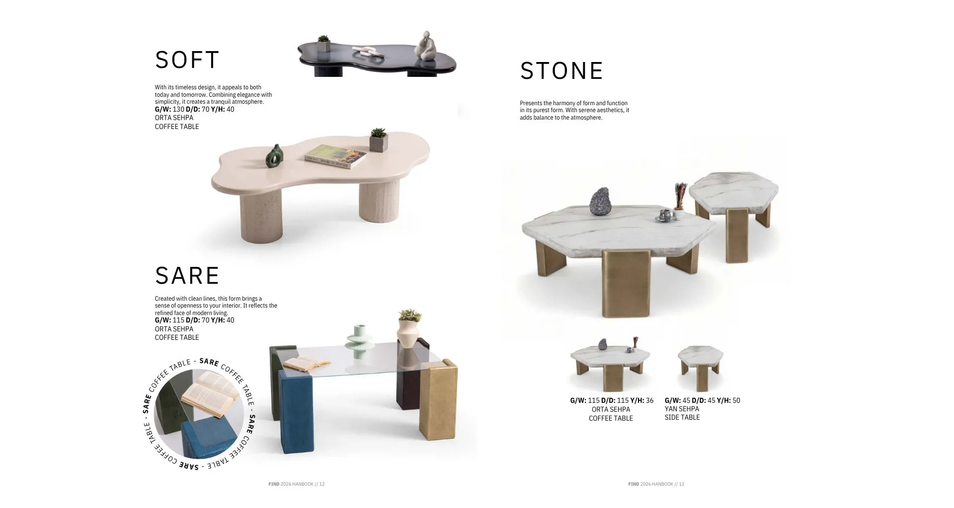 Soft ve Stone Sehpa