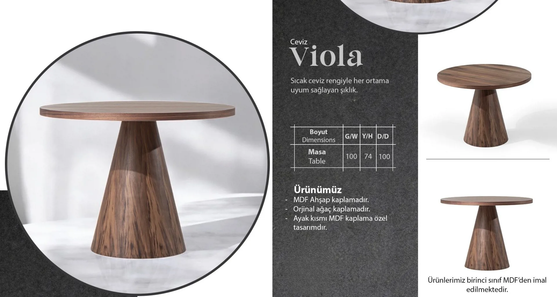 Ceviz Viola Masa