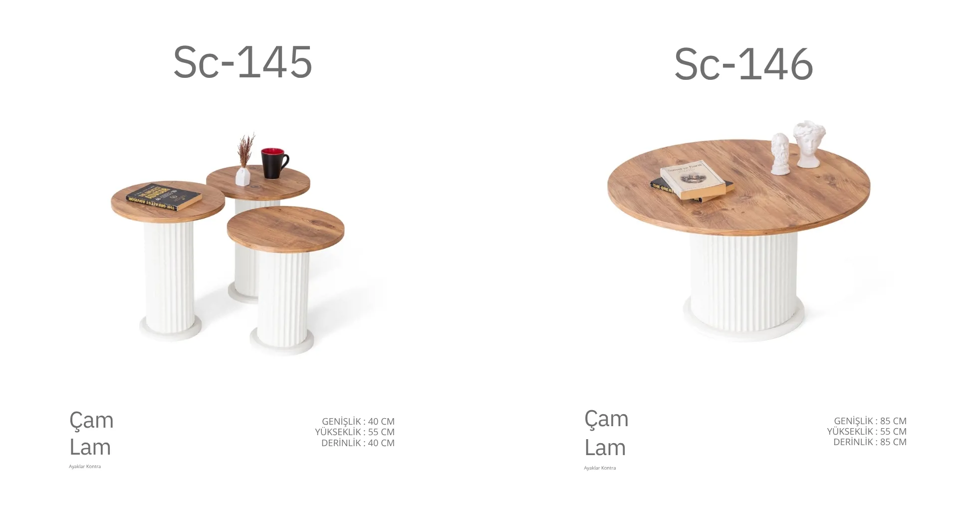 Sc-145 ve Sc-146 Çam Lam Sehpa