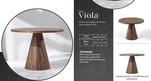 Ceviz Viola Masa