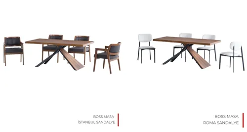 Boss Masa İstanbul ve Roma Sandalye Seti