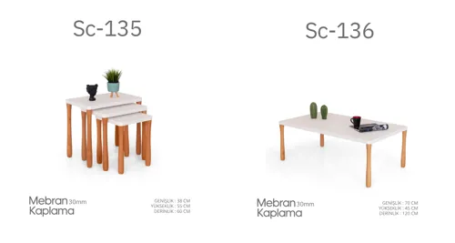 Sc-135 ve Sc-136 Mebran Kaplama Sehpa