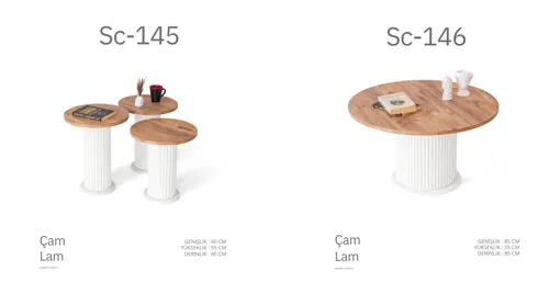 Sc-145 ve Sc-146 Çam Lam Sehpa