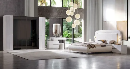 Parlak Yatak Odası Takımı %100 MDF İçi Dışı Boyalı