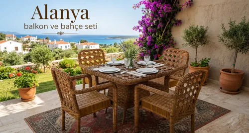 Alanya 4 Kişilik Balkon ve Bahçe Seti